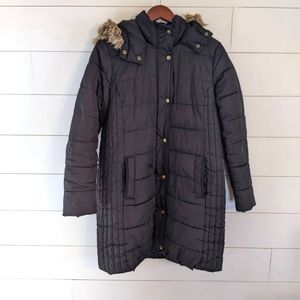 Old Navy Black Maternity Puffer Parka Jacket